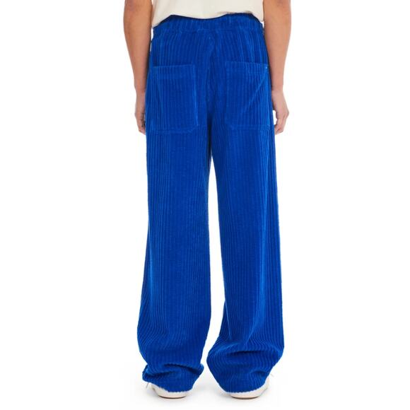 Nahmias Men's Blue Corduroy Relaxed Trousers Size 36 Drawstring Straight Leg - Picture 5 of 14